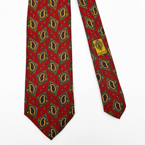 Gucci Silk Horse bit Paisley Neck Tie - Picture 1 of 8